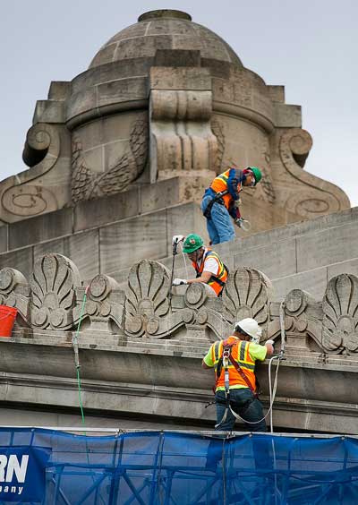 Western Reserve Specialty Contractors Restoring a Facade